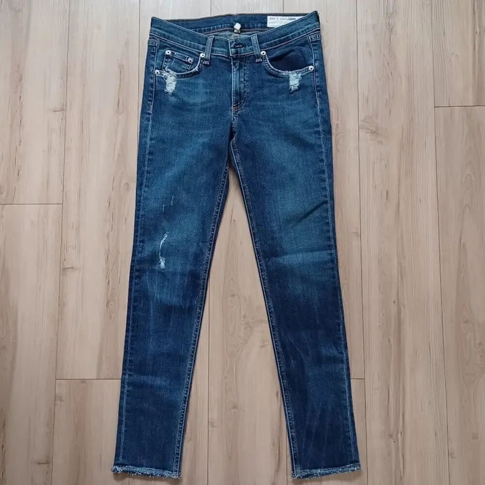 Rag & Bone Cate Mid-Rise Skinny Jeans La Paz Wash 27